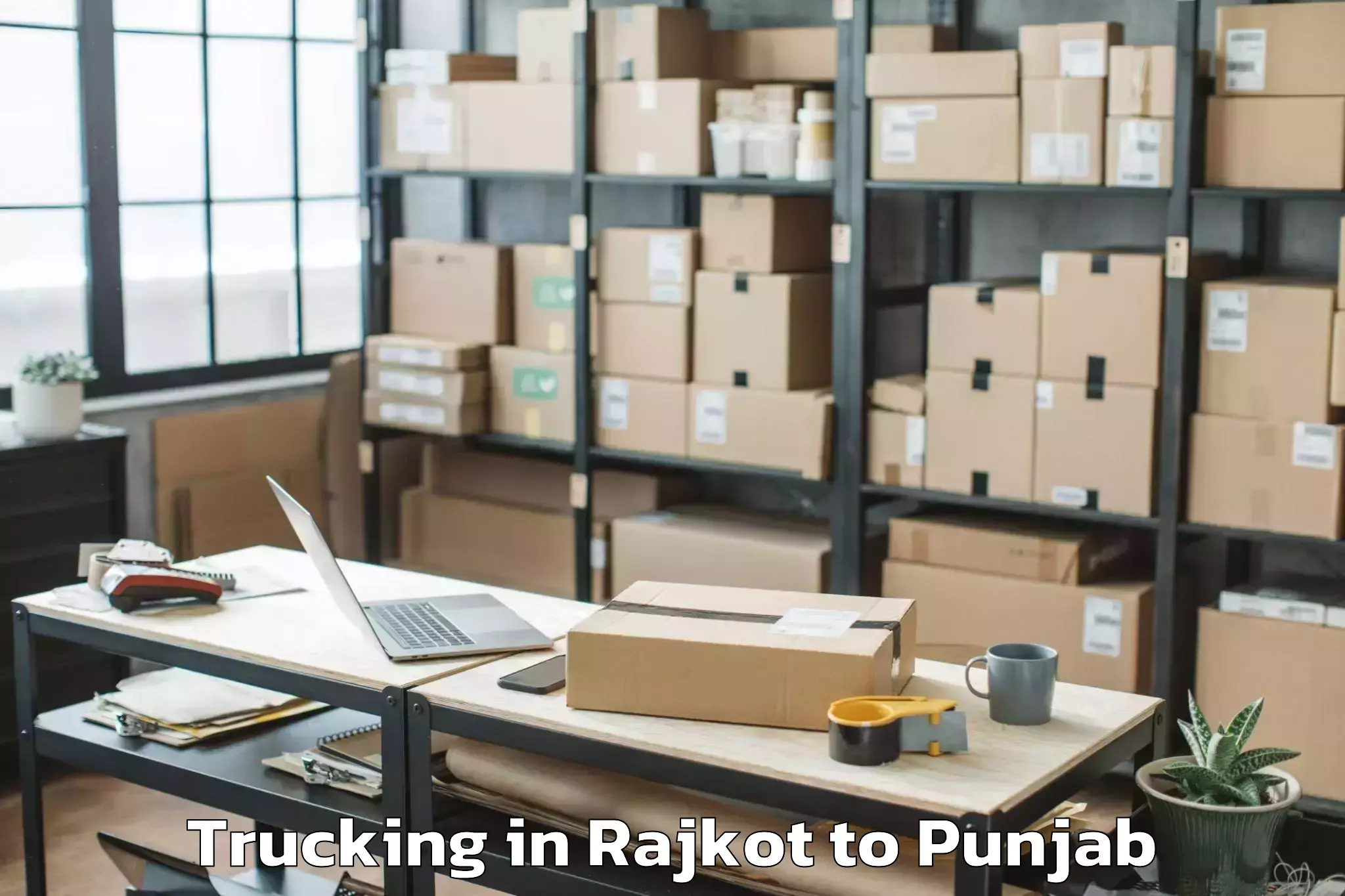 Trusted Rajkot to Guru Kashi University Talwandi Trucking